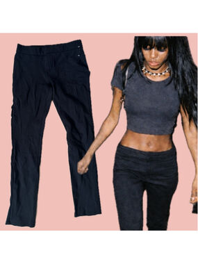 Parasuco Black Jeggings Size M Stretch Slim Fit Y2K Minimal Pants